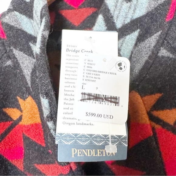 Free People Pendleton Bridge Creak Harding Archive Blanket Coat jacket - Picture 7 of 7